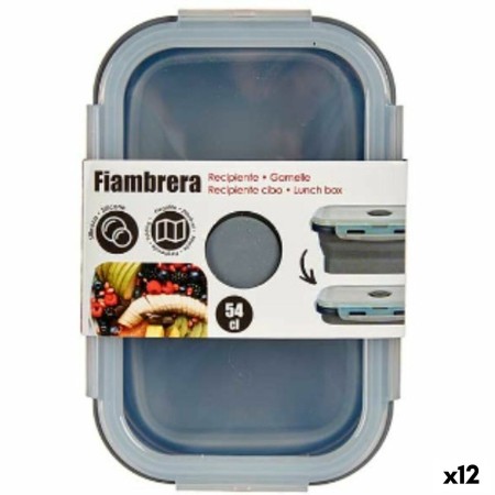 Boîte à lunch Kinvara CH19130-1 Gris Transparent ABS 540 ml (12 Unités)
