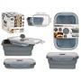 Fiambrera Kinvara CH19130-1 Gris Transparente ABS 540 ml (12 Unidades)