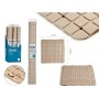 Alfombra de baño Berilo AR1910103 Beige 0,03 x 50 x 50 cm (6 Unidades)