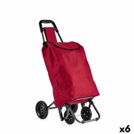 Panier à Courses Kinvara WR3069-2 Noir Rouge 22 x 98 x 38 cm (6 Unités)