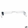 Égouttoir pour Évier Kinvara W3422A-1 Noir Argenté Métal polypropylène 44 x 11 x 16 cm (4 Unités)