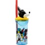 Verre avec Paille Mickey Mouse CZ11336 3D Bleu