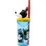 Verre avec Paille Mickey Mouse CZ11336 3D Bleu