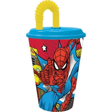 Verre avec Paille Spider-Man CZ11366 430 ml