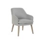 Chaise de Salle à Manger DKD Home Decor Bois Polyester Gris clair (61 x 68 x 78 cm)