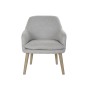 Chaise de Salle à Manger DKD Home Decor Bois Polyester Gris clair (61 x 68 x 78 cm)