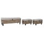 Banquette DKD Home Decor  Noir Gris Bois Marron Polyester (120 x 40 x 42 cm)