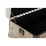 Banquette DKD Home Decor  Noir Gris Bois Marron Polyester (120 x 40 x 42 cm)