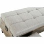 Banquette DKD Home Decor  Noir Gris Bois Marron Polyester (120 x 40 x 42 cm)