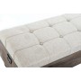 Banc de Pied de Lit DKD Home Decor Marron Crème 3 Pièces Bois Polyester Traditionnel (119 x 41 x 42 cm) (3 pcs)