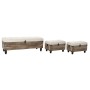 Banc de Pied de Lit DKD Home Decor Marron Crème 3 Pièces Bois Polyester Traditionnel (119 x 41 x 42 cm) (3 pcs)