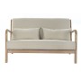 Canapé DKD Home Decor Beige Lin Bois d'hévéa (122 x 85 x 74 cm)