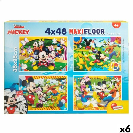 Set de 4 Puzzles Mickey Mouse 35 x 1,5 x 25 cm 48 Pièces (6 Unités)