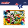Set de 4 Puzzles Mickey Mouse 35 x 1,5 x 25 cm 48 Pièces (6 Unités)