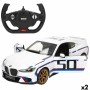 Coche Radio Control BMW Azul Rojo 1:14 34 x 10 x 13,5 cm (2 Unidades)