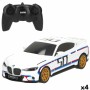 Coche Radio Control BMW Azul Rojo 1:24 20 x 6 x 7,5 cm (4 Unidades)