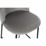 Tabouret DKD Home Decor Noir Gris Métal Polyester (42 x 50 x 102 cm)