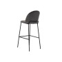 Tabouret DKD Home Decor Noir Métal Polyester Gris foncé (42 x 50 x 102 cm)