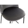 Tabouret DKD Home Decor Noir Métal Polyester Gris foncé (42 x 50 x 102 cm)