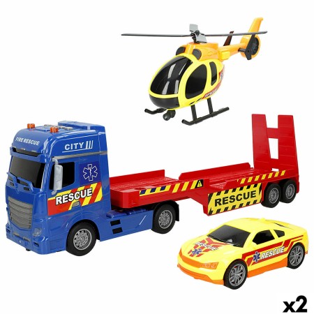 Camion Autotransporteur Speed & Go 55 x 17 x 12 cm (2 Unités)