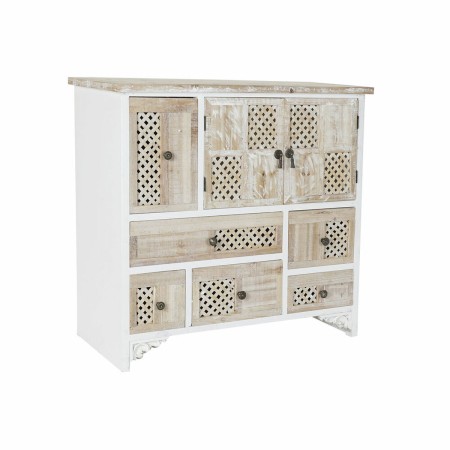 Caisson à Tiroirs DKD Home Decor Sapin Blanc Marron Clair (82 x 36 x 80 cm)