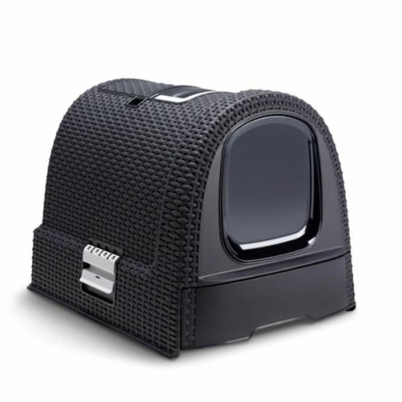 Bac à litière pour chats Curver Anthracite 51 x 38,5 x 39,5 cm Plastique (Plastique)