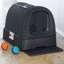 Bac à litière pour chats Curver Anthracite 51 x 38,5 x 39,5 cm Plastique (Plastique)