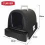 Bac à litière pour chats Curver Anthracite 51 x 38,5 x 39,5 cm Plastique (Plastique)