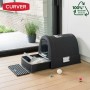Bac à litière pour chats Curver Anthracite 51 x 38,5 x 39,5 cm Plastique (Plastique)