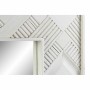 Miroir mural DKD Home Decor Blanc Bois de manguier Losanges (154 x 4 x 92 cm)