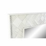 Miroir mural DKD Home Decor Blanc Bois de manguier Losanges (154 x 4 x 92 cm)