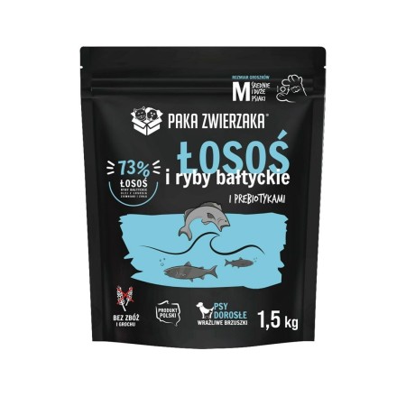 Nourriture Paka Zwierzaka Salmon with Baltic fish M Saumon 1,5 Kg