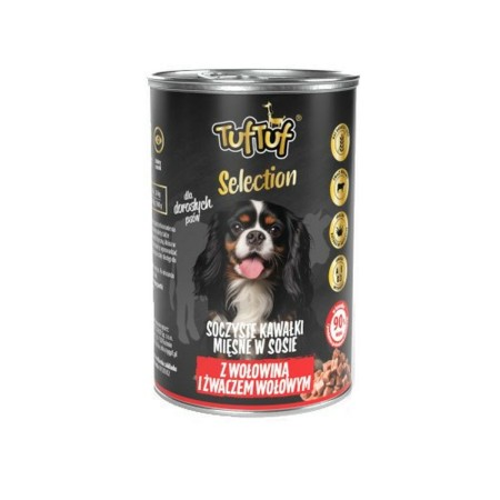 Alimentation humide Tuftuf Selection Meat pieces with beef and rumen Viande de bœuf