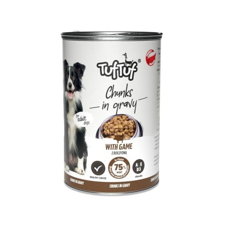 Comida húmeda Tuftuf Chunks in gravy with game Ciervo