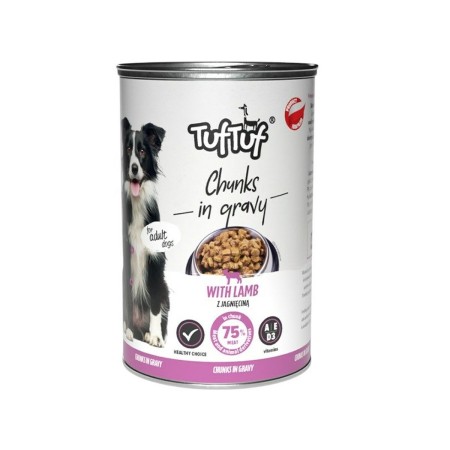 Comida húmeda Tuftuf Chunks in gravy with lamb Cordero