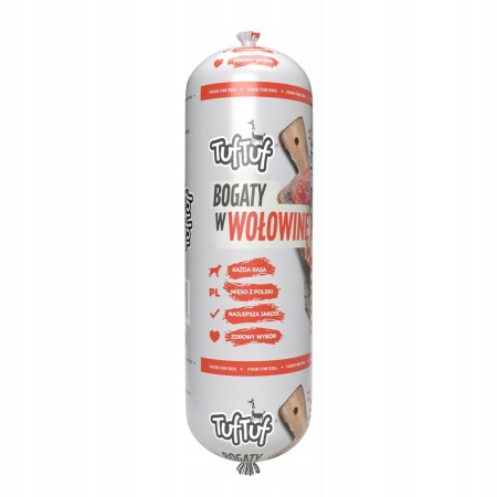 Snack pour chiens Tuftuf Beef-rich bar Viande de bœuf 900 gr