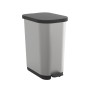 Cubo de basura Rotho Ribo Silver Plata Plástico 35 L
