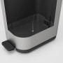 Poubelle Rotho Ribo Silver Argent Plastique 35 L