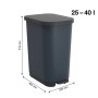 Cubo de basura Rotho Ribo Blue Azul Plástico 35 L