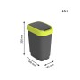 Cubo de basura Rotho Twist Lime Plástico 10 L
