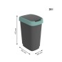 Poubelle Rotho Twist Green Vert Plastique 25 L