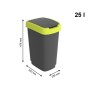 Cubo de basura Rotho Twist Lime Plástico 25 L