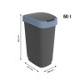 Poubelle Rotho Twist Blue Bleu Plastique 50 L
