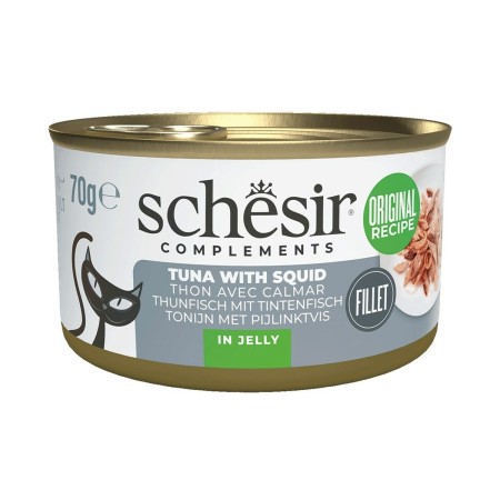 Aliments pour chat Agras Pet Foods SCHESIR Complements Tuna with squids in jelly Poisson 70 g