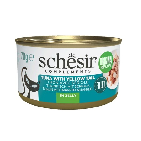 Aliments pour chat Agras Pet Foods SCHESIR Complements Tuna with yellow tail in jelly Poisson 70 g