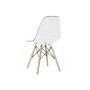 Chaise de Salle à Manger DKD Home Decor Naturel Métal Transparent Polycarbonate Hêtre (48 x 54 x 80 cm)