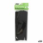 Paille réutilisable Algon Noir 19,7 x 0,6 cm 25 Pièces 24 Unités