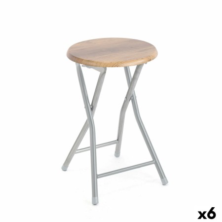 Tabouret Confortime Bois Métal 30 x 30 x 46 cm (6 Unités)