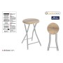 Taburete Confortime Madera Metal 30 x 30 x 46 cm (6 Unidades)