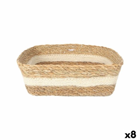 Boîte de rangement Privilege osier Carré 27 x 27 x 9 cm (8 Unités)